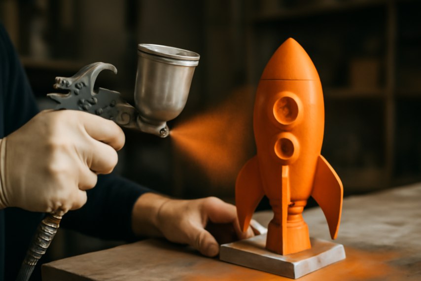 رنگآمیزی قطعات تبلیغاتی و نمایشگاهی - سه بعدی با ما