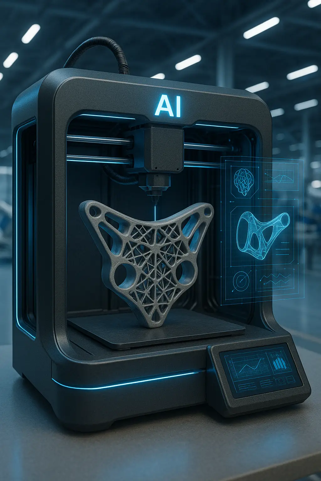 چاپ قطعه هوافضایی سبک با مواد کامپوزیتی و نظارت هوش مصنوعی در کارخانه آینده‌نگر | 3dbama