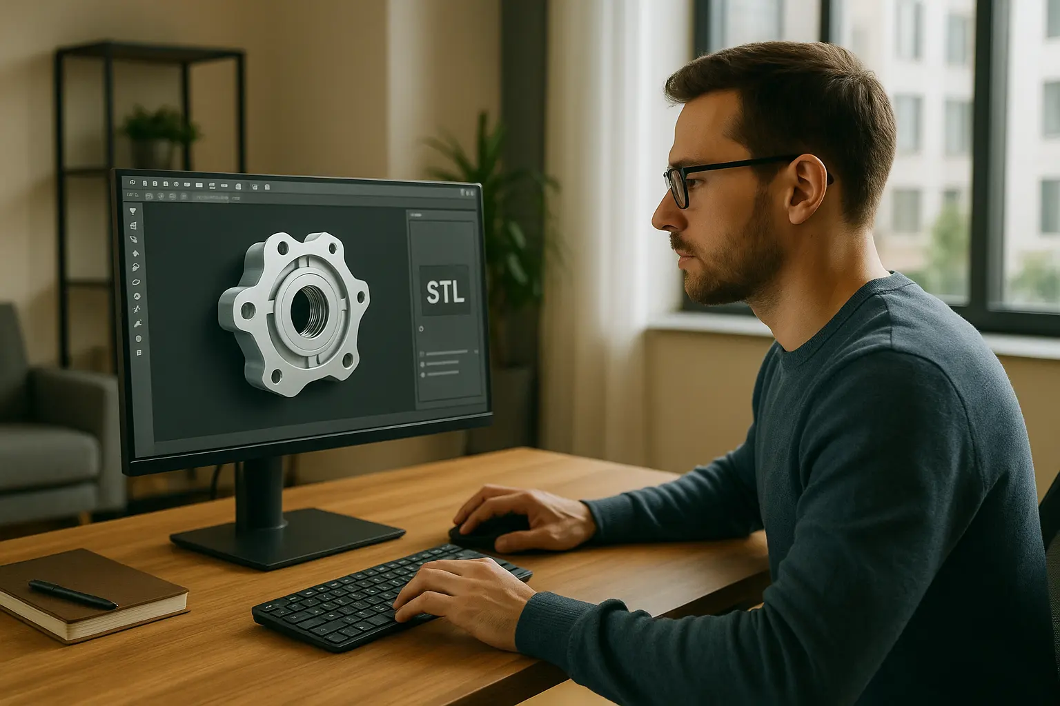 تصویر شاخص: طراحی فایل STL برای چاپ سه‌بعدی قطعات مهندسی | 3dbama